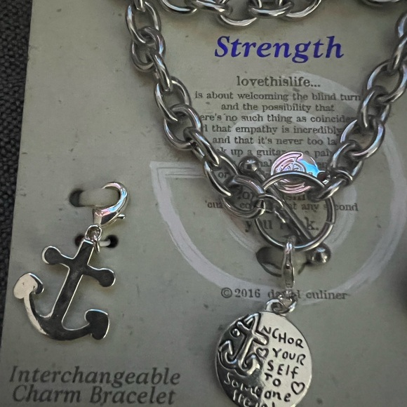 DAVID CULINER LOVE THIS LIFE “Strength”CHARM BRACELET - Picture 3 of 3